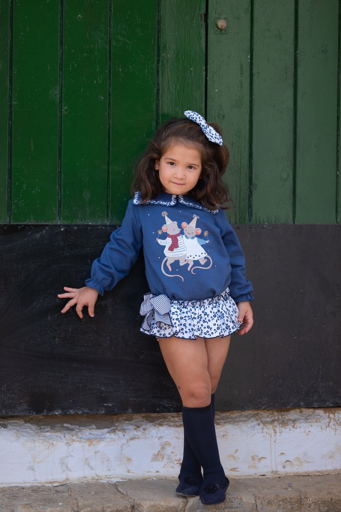 Mėlynas  džemperis Peliukai