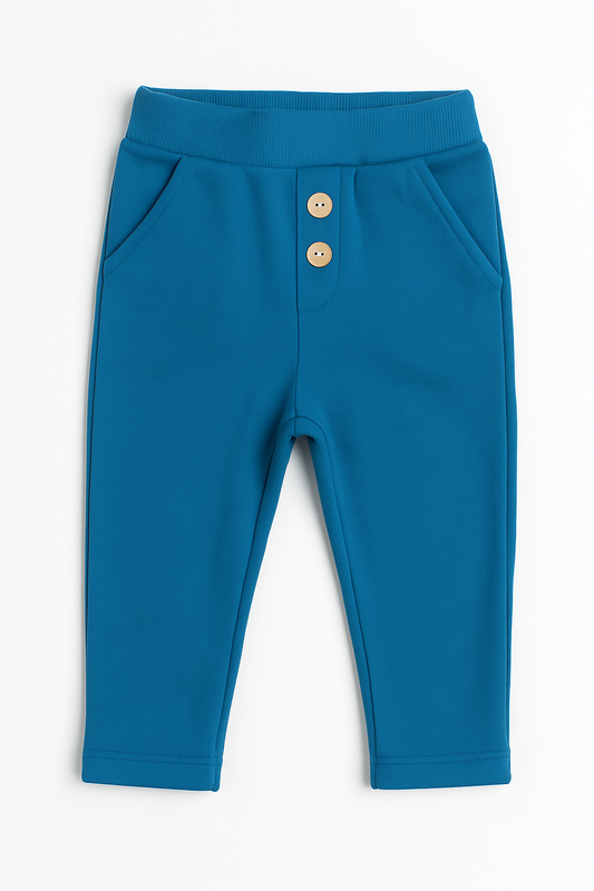 Mėlynos kelnės su kišenėmis