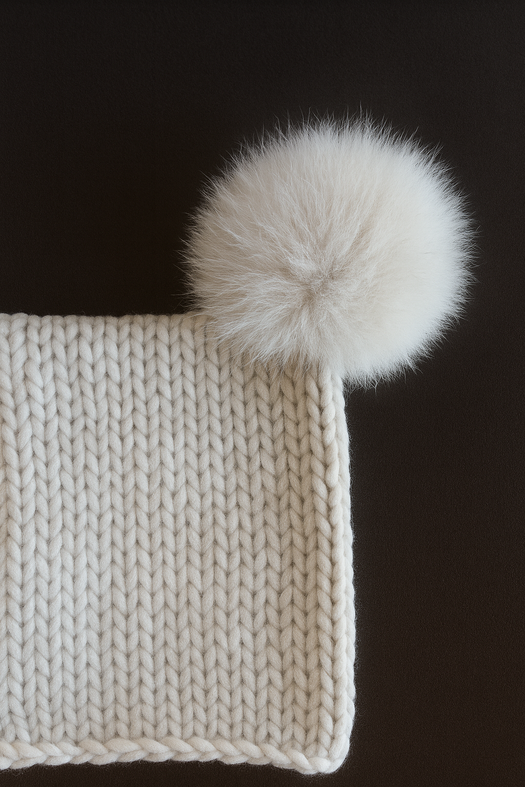 Pieno spalvos kepurė su vienu bumbulu