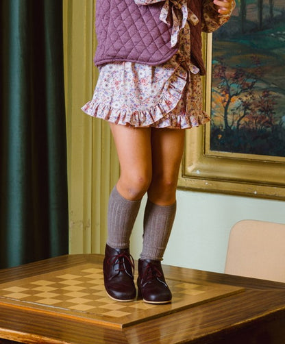 Rožinės–alyvinės spalvos sijonėlis